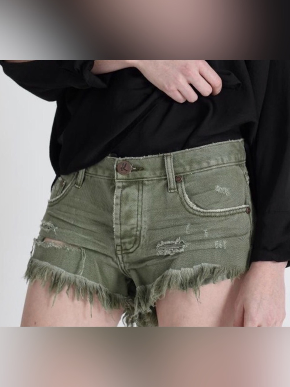 One Teaspoon Brandos Relaxed Fit Long Rise Shorts - Size: 26 - Like New!